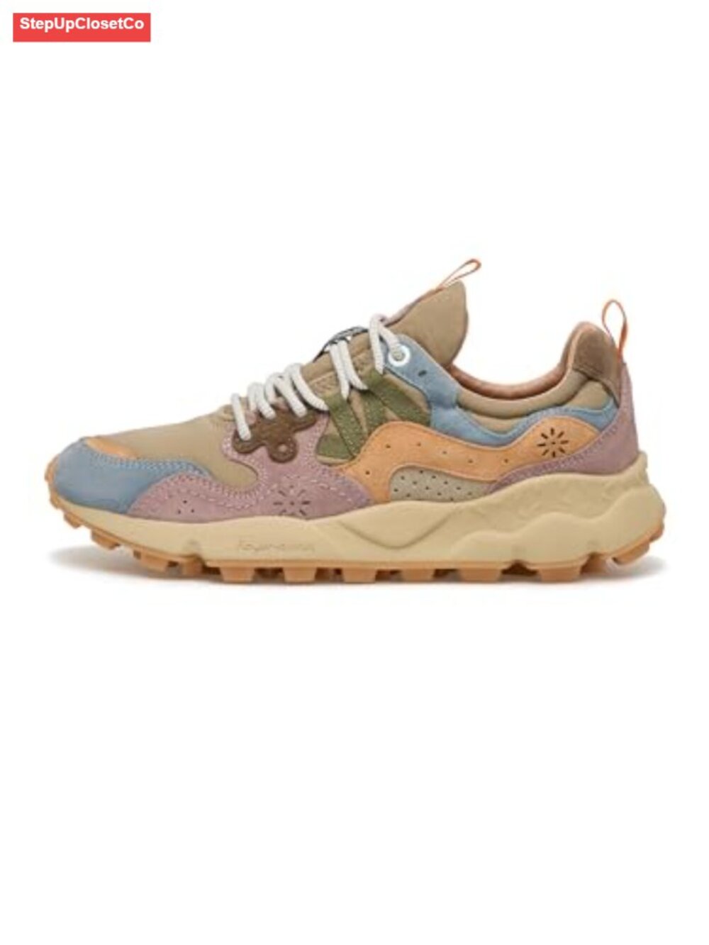 Yamano 3 Sneakers Suede Technical Weave Removable Cork Insole Lace-Up